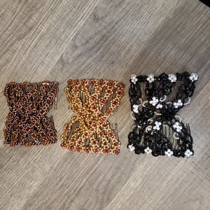 Vintage Handmade Butterfly Hair Combs